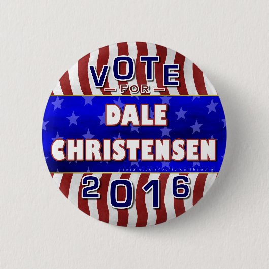 Badge Rond 5 Cm Christensen pour le républicain 2016 de président (Devant)