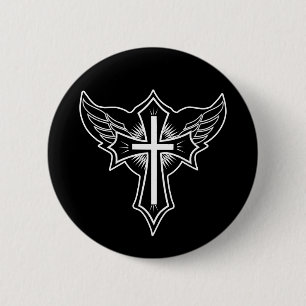 Badge Rond 5 Cm Christian cross