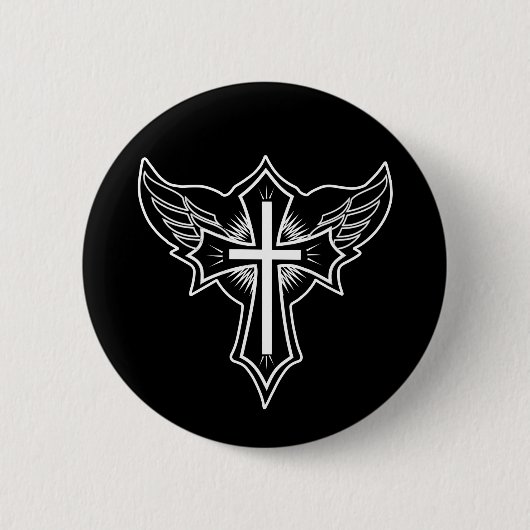 Badge Rond 5 Cm Christian cross (Devant)