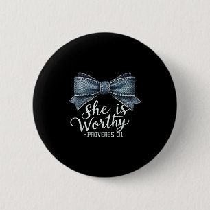 Badge Rond 5 Cm Christian Denim Bow Chemise Insrationnelle Bible R