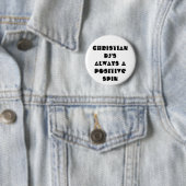 Badge Rond 5 Cm Christian DJ's Always a Positive Spin (En situation)
