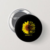Badge Rond 5 Cm Christian I Can Do All Things Through Christ Bible (Devant & derrière)