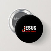 Badge Rond 5 Cm Christian Jesus Is The Reason For The Season Chris (Devant & derrière)