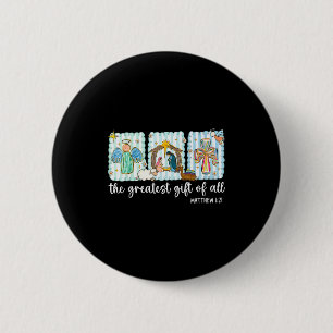 Badge Rond 5 Cm Christian Le Plus Grand Cadeau Pour Tous Noël Nati