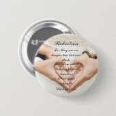 Badge Rond 5 Cm Christian Scripture Mariage Photo (Devant & derrière)