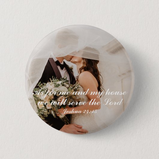 Badge Rond 5 Cm Christian Scripture Mariage Photo (Devant)