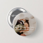 Badge Rond 5 Cm Christian Scripture Mariage Photo (Devant & derrière)
