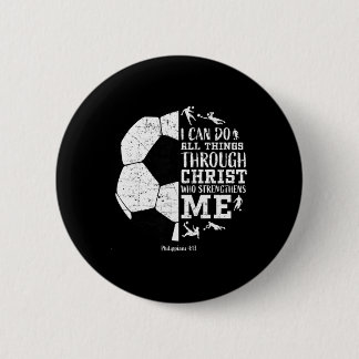 Badge Rond 5 Cm Christian Soccer Faith Graphic Bible Verse Philipp