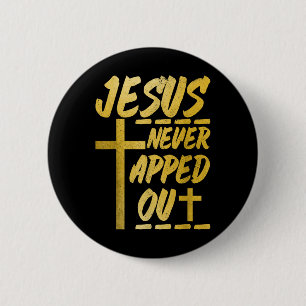 Badge Rond 5 Cm Christian Wrestling Mma Lutteur Jésus N'a Jamais A