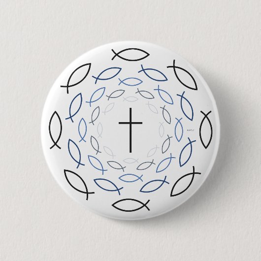 Badge Rond 5 Cm Christianisme (Devant)