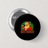 Badge Rond 5 Cm Christmas Barber Get Faded  (Devant & derrière)