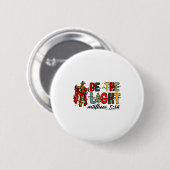 Badge Rond 5 Cm Christmas Be The Light Sun Matthew 5_14 Bible Chri (Devant & derrière)