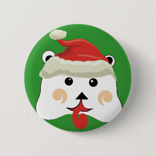 Badge Rond 5 Cm Christmas Bear
