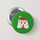 Badge Rond 5 Cm Christmas Bear (Devant & derrière)
