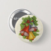 Badge Rond 5 Cm Christmas Bells (Devant & derrière)