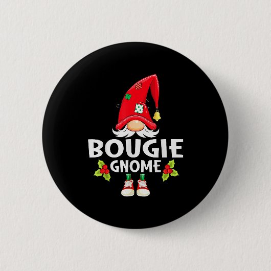 Badge Rond 5 Cm Christmas Bougie Gnome X-mas Family Matching (Devant)