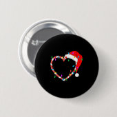 Badge Rond 5 Cm Christmas Candy Cane Heart Funny Love Candy Men Wo (Devant & derrière)