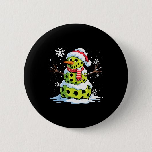 Badge Rond 5 Cm Christmas Ckleball Snowman Christmas Women Men Kid (Devant)