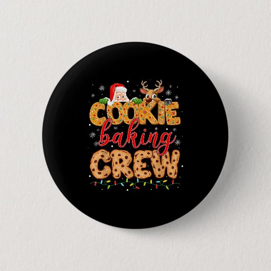 Badge Rond 5 Cm Christmas Cookie Baking Crew Cookie Crew Family Ch (Devant)