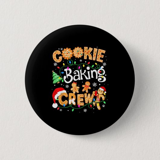 Badge Rond 5 Cm Christmas Cookie Baking Crew Cookie Crew Family Ch (Devant)