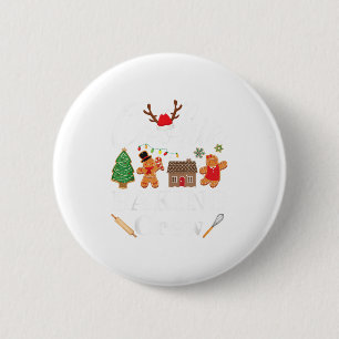 Badge Rond 5 Cm Christmas Cookie Baking Équipe de cuisine familial