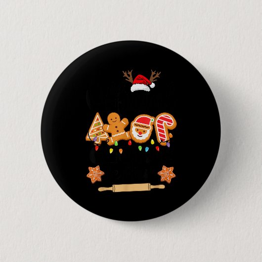 Badge Rond 5 Cm Christmas Cookie Tester Family Baking Team Cookie  (Devant)