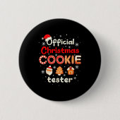 Badge Rond 5 Cm Christmas Cookie Tester Taster Baking Crew Toddler (Devant)