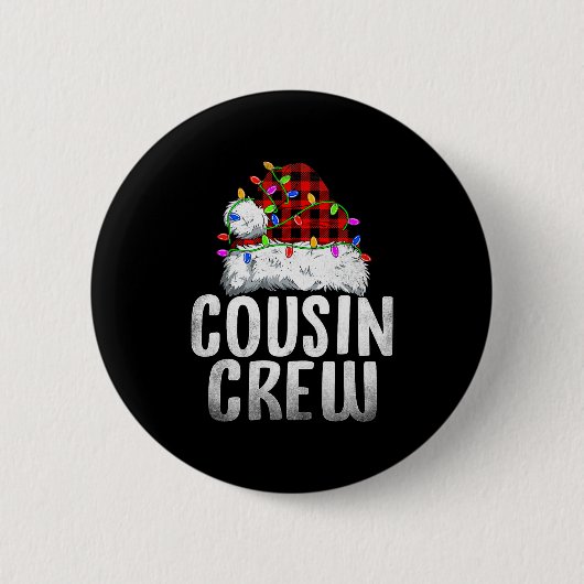 Badge Rond 5 Cm Christmas Cousin Crew Santa Xmas Family Matching P (Devant)