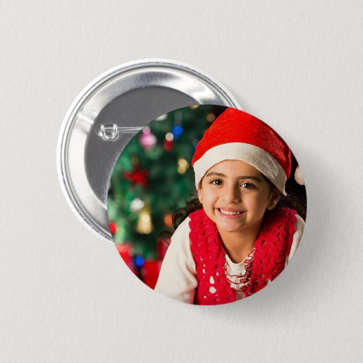 BADGE ROND 5 CM CHRISTMAS CUSTOM PHOTO BUTTON (Devant & derrière)