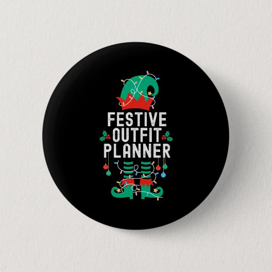 Badge Rond 5 Cm Christmas Elf Office Team Party Family Matching _1 (Devant)