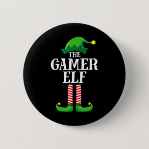 Badge Rond 5 Cm Christmas Gamer Elf Matching Family Group Christma