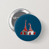 Badge Rond 5 Cm Christmas Gnomes (Devant & derrière)