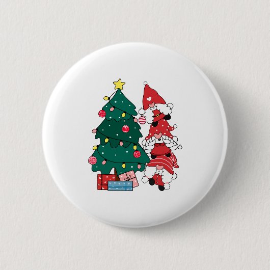 Badge Rond 5 Cm Christmas Gnomes Toddler (Devant)