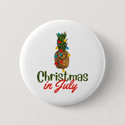 Badge Rond 5 Cm Christmas In July (Devant)