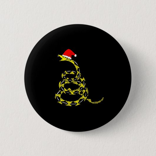 Badge Rond 5 Cm Christmas Libertarian Gadsden Don't Tread Snake (Devant)