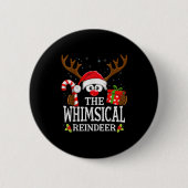 Badge Rond 5 Cm Christmas Matching The Whimsical Reindeer Family (Devant)