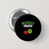 Badge Rond 5 Cm Christmas Moody & Uptight Funny Xmas Holiday S (Devant & derrière)