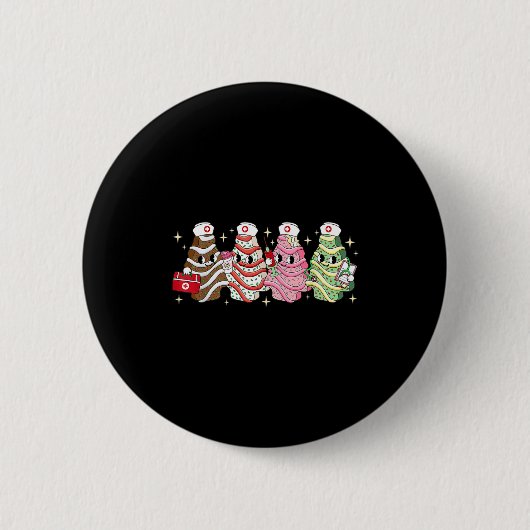 Badge Rond 5 Cm Christmas Nurse Tree Cake Emergency Christmas Rn E (Devant)