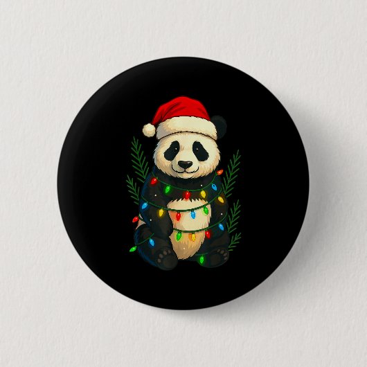 Badge Rond 5 Cm Christmas Panda (Devant)
