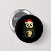 Badge Rond 5 Cm Christmas Panda (Devant & derrière)