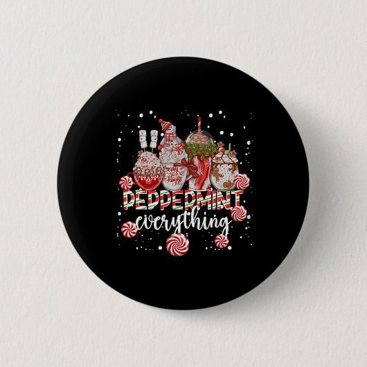 Badge Rond 5 Cm Christmas Peppermint Everything Coffee Chocolate M (Devant)