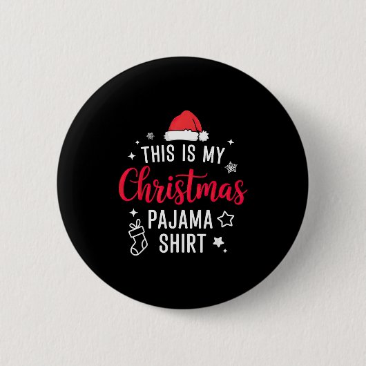 Badge Rond 5 Cm Christmas Pj Pajama Pjs (Devant)