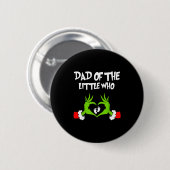Badge Rond 5 Cm Christmas Pregnancy Announcement Funny Dad Of The (Devant & derrière)
