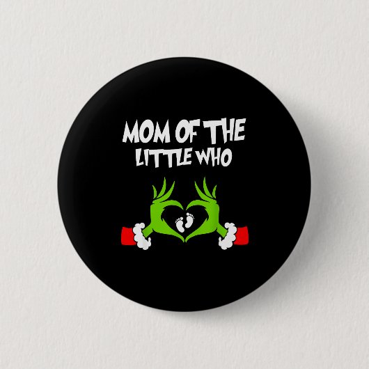 Badge Rond 5 Cm Christmas Pregnancy Announcement Funny Mom Of The  (Devant)