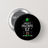 Badge Rond 5 Cm Christmas Santas Favorite Elf Xmas Matching Kids M (Devant & derrière)