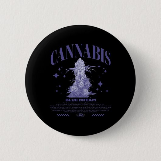Badge Rond 5 Cm Christmas Sativa Hybrid Strain Blue Dream  (Devant)