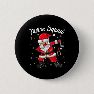 Badge Rond 5 Cm Christmas Scrub Tops Women Dabbing Santa Scrubs nu