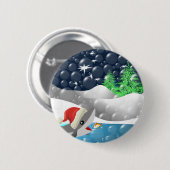 Badge Rond 5 Cm Christmas Shark (Devant & derrière)