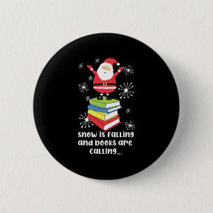 Badge Rond 5 Cm Christmas Snow Books Are Calling Literature