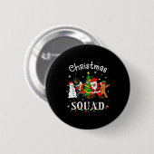 Badge Rond 5 Cm Christmas Squad Santa Dabbing Elf Family Matching  (Devant & derrière)